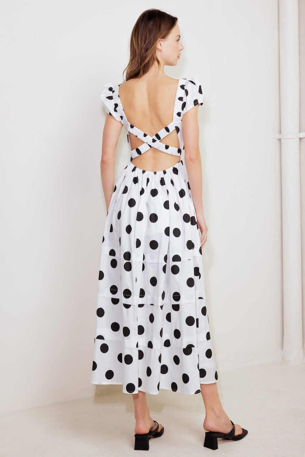 EFFORTLESS DAYS WOVEN MIDI DRESS Flying Tomato