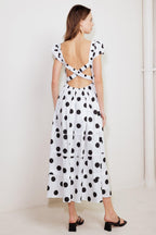 EFFORTLESS DAYS WOVEN MIDI DRESS Flying Tomato