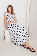 EFFORTLESS DAYS WOVEN MIDI DRESS Flying Tomato