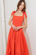 GENTLE SHADE WOVEN MIDI DRESS Flying Tomato