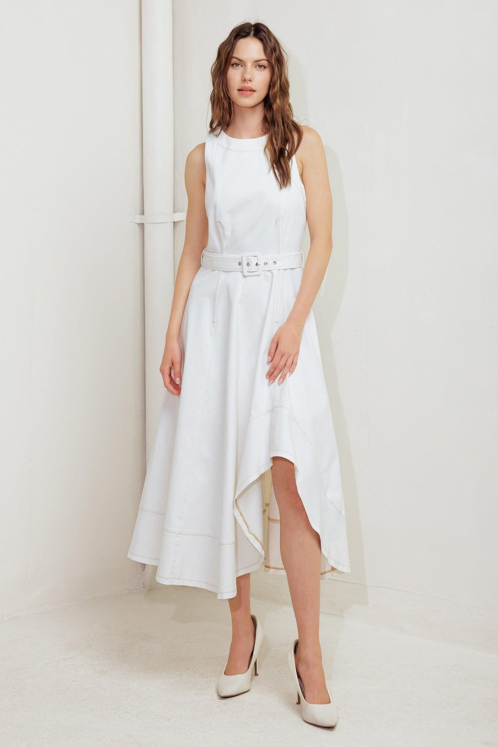 POET’S MUSE WOVEN MIDI DRESS Flying Tomato