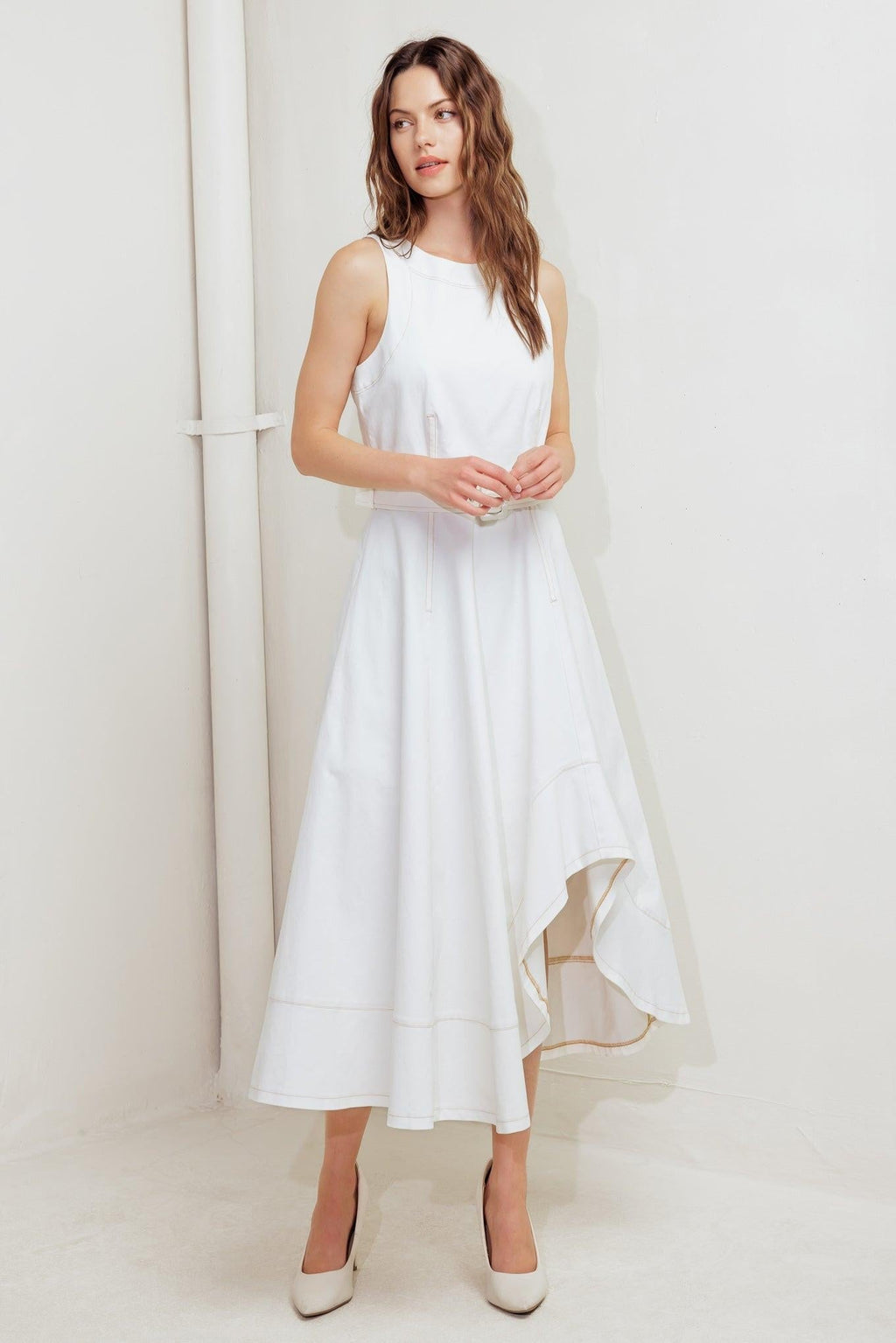 POET’S MUSE WOVEN MIDI DRESS Flying Tomato