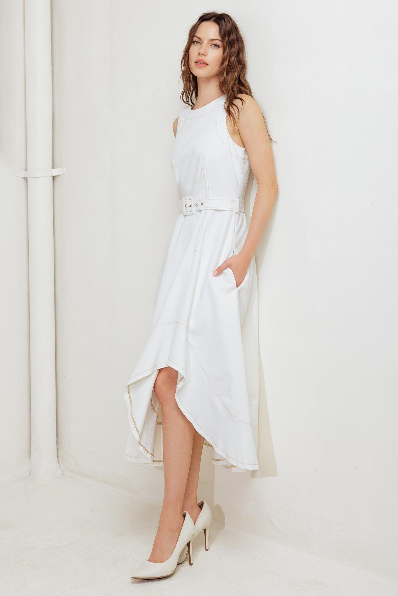 POET’S MUSE WOVEN MIDI DRESS Flying Tomato