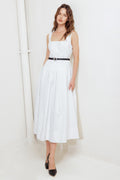 SUNDAY REVERIE WOVEN MIDI DRESS Flying Tomato