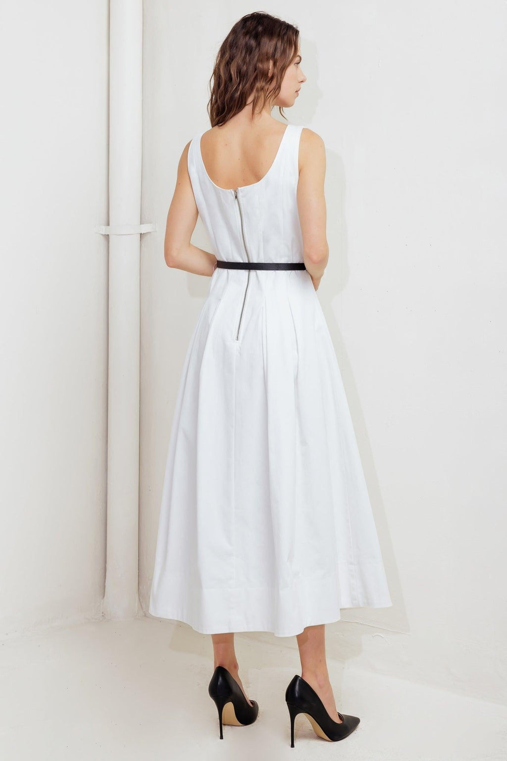 SUNDAY REVERIE WOVEN MIDI DRESS Flying Tomato