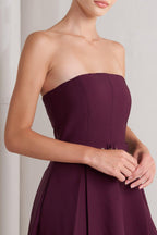 OPERA WINE WOVEN MIDI DRESS Flying Tomato