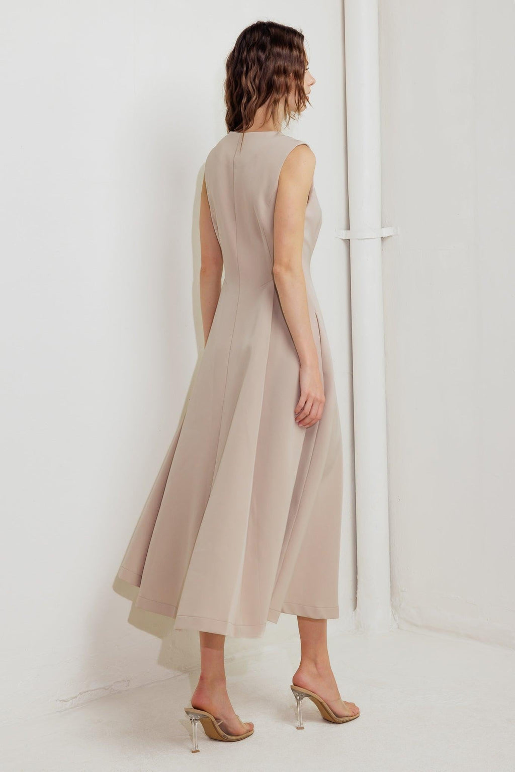 ZIP & FLOW WOVEN MIDI DRESS Flying Tomato