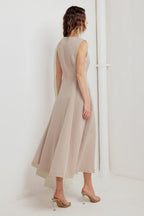 ZIP & FLOW WOVEN MIDI DRESS Flying Tomato