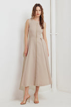 ZIP & FLOW WOVEN MIDI DRESS Flying Tomato