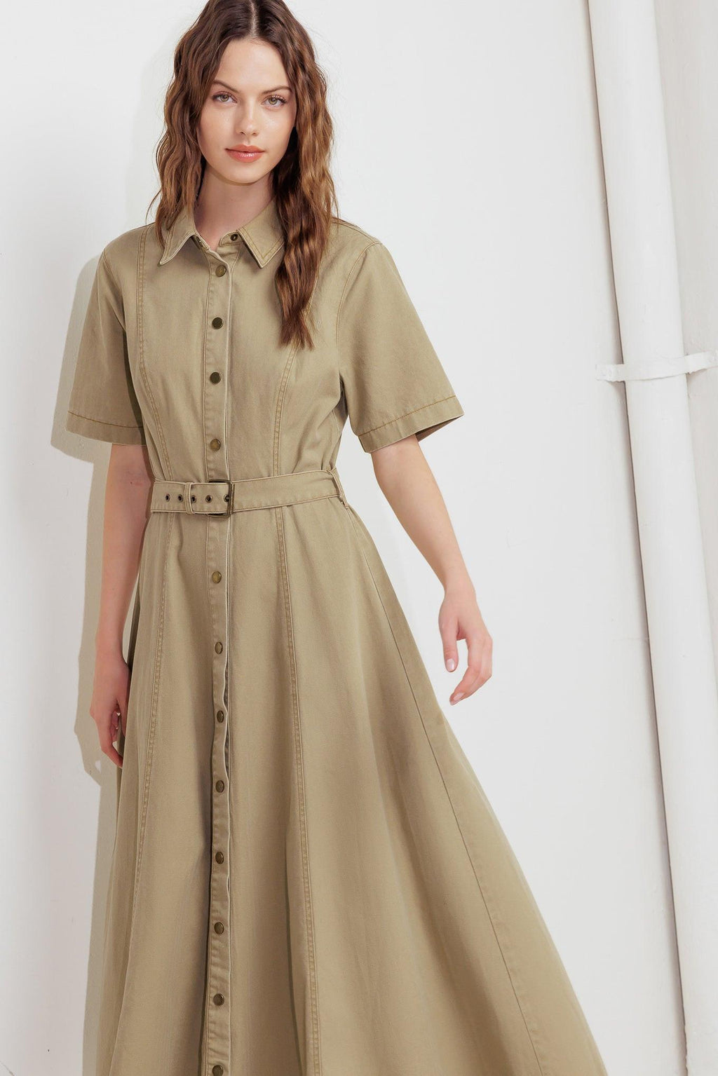 TERRACOTTA TRAIL WOVEN MIDI DRESS Flying Tomato