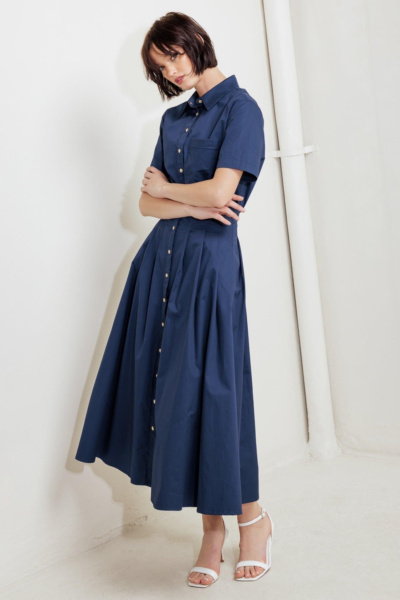 CINCHED COUTURE WOVEN MIDI DRESS Flying Tomato