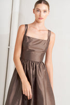 CAFÉ LUSTER WOVEN MIDI DRESS Flying Tomato
