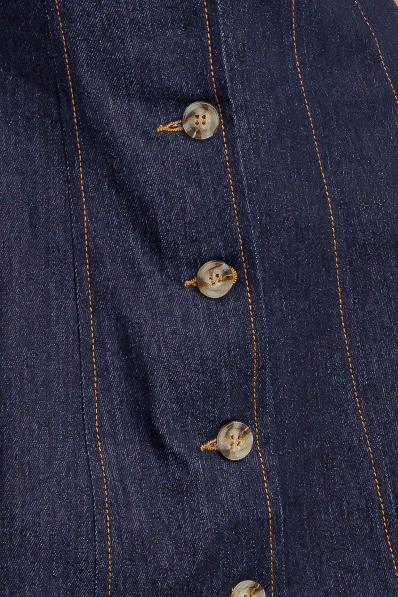 INDIGO TEMPO DENIM MINI DRESS Flying Tomato