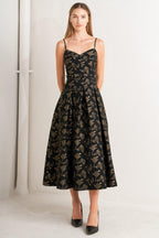 GARDEN OPERA WOVEN MIDI DRESS Flying Tomato