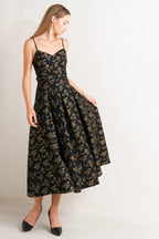 GARDEN OPERA WOVEN MIDI DRESS Flying Tomato