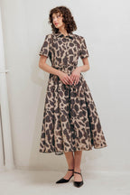 TAME GIRAFFE WOVEN MIDI DRESS Flying Tomato