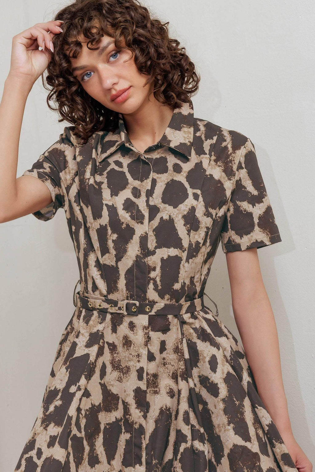 TAME GIRAFFE WOVEN MIDI DRESS Flying Tomato