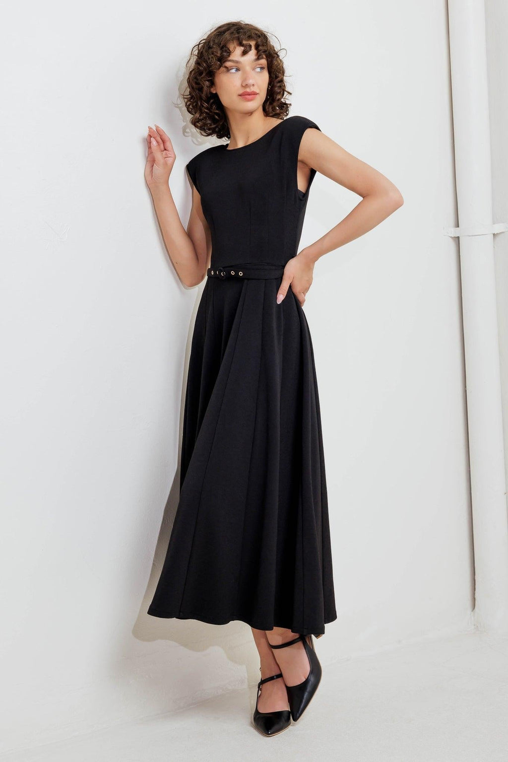 MODERN MONA WOVEN MIDI DRESS Flying Tomato