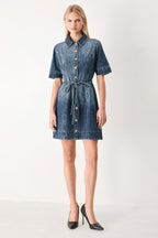POWER IN DENIM MINI DRESS Flying Tomato
