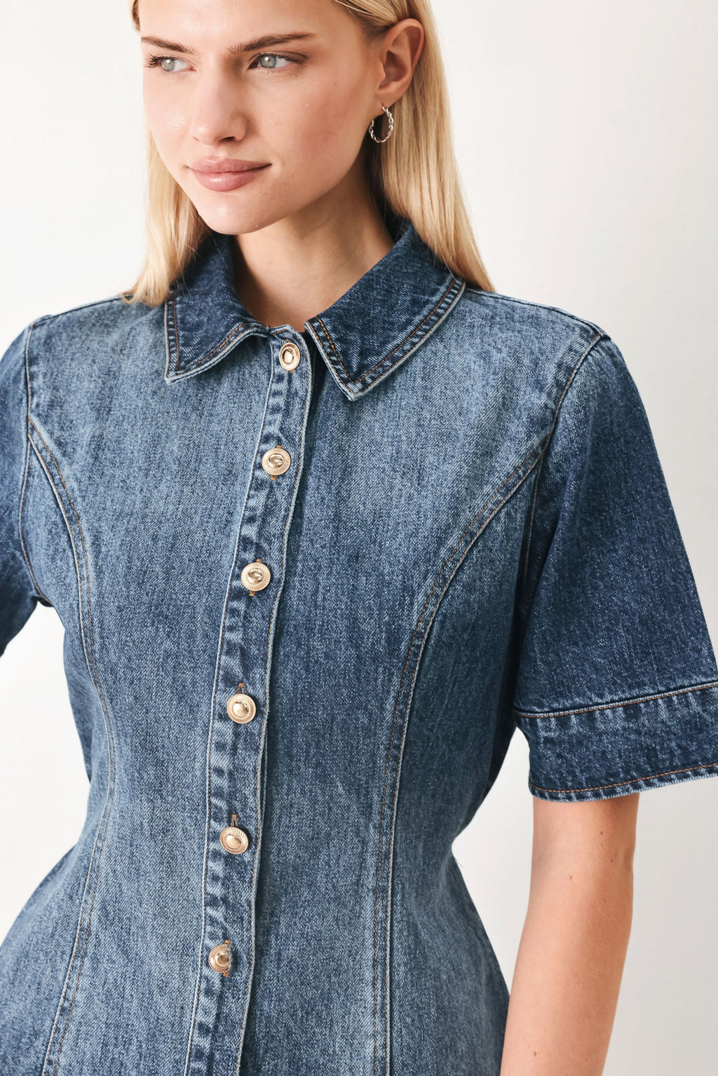 POWER IN DENIM MINI DRESS Flying Tomato