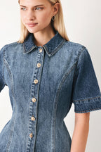 POWER IN DENIM MINI DRESS Flying Tomato