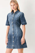 POWER IN DENIM MINI DRESS Flying Tomato
