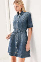 POWER IN DENIM MINI DRESS Flying Tomato