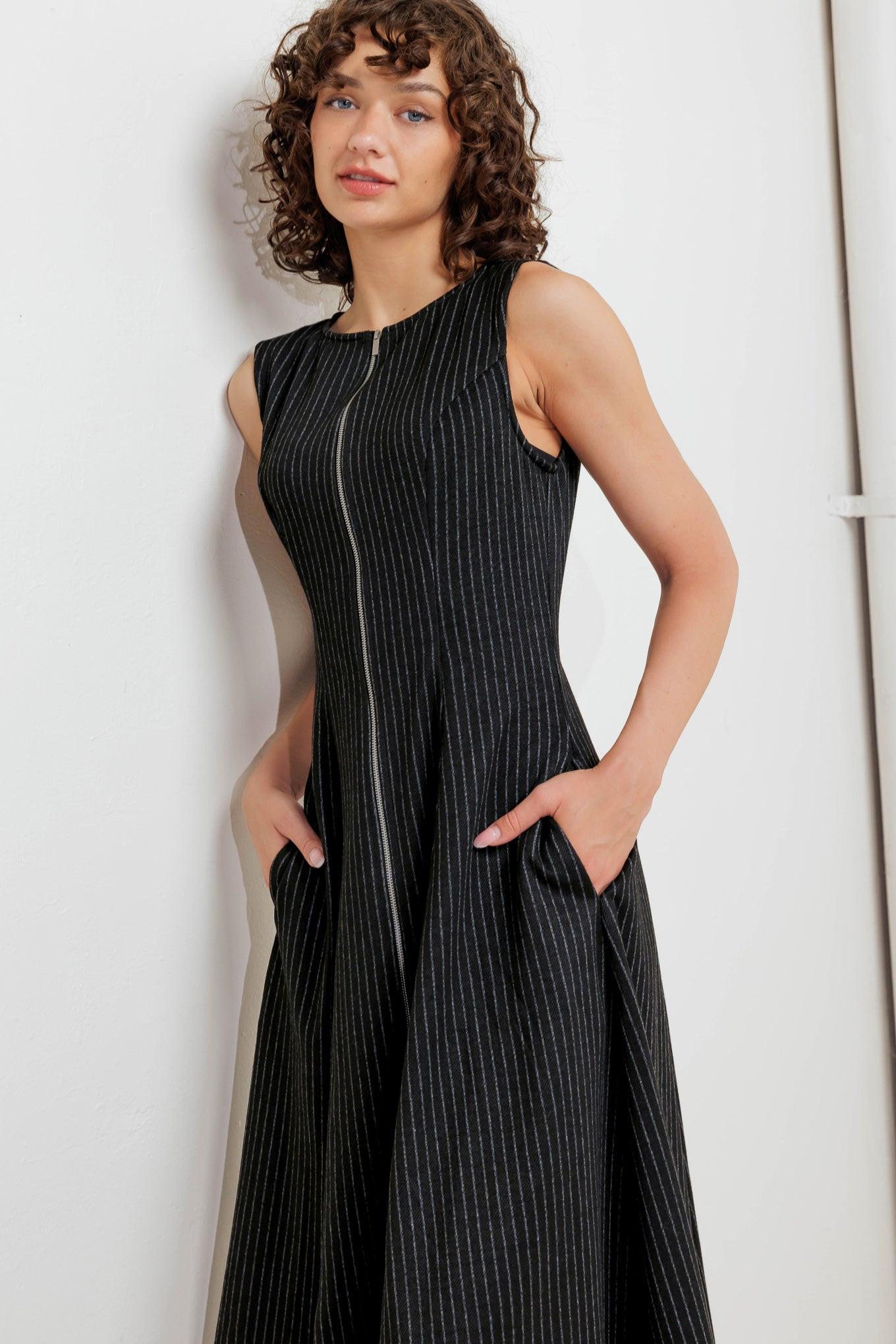 URBAN FRAME WOVEN MIDI DRESS Flying Tomato