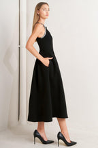 GALAXY CHARM WOVEN MIDI DRESS Flying Tomato