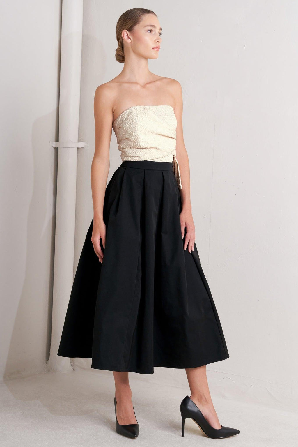 MONO BALLET WOVEN MIDI DRESS Flying Tomato