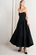 GALA NOIR WOVEN MIDI DRESS Flying Tomato