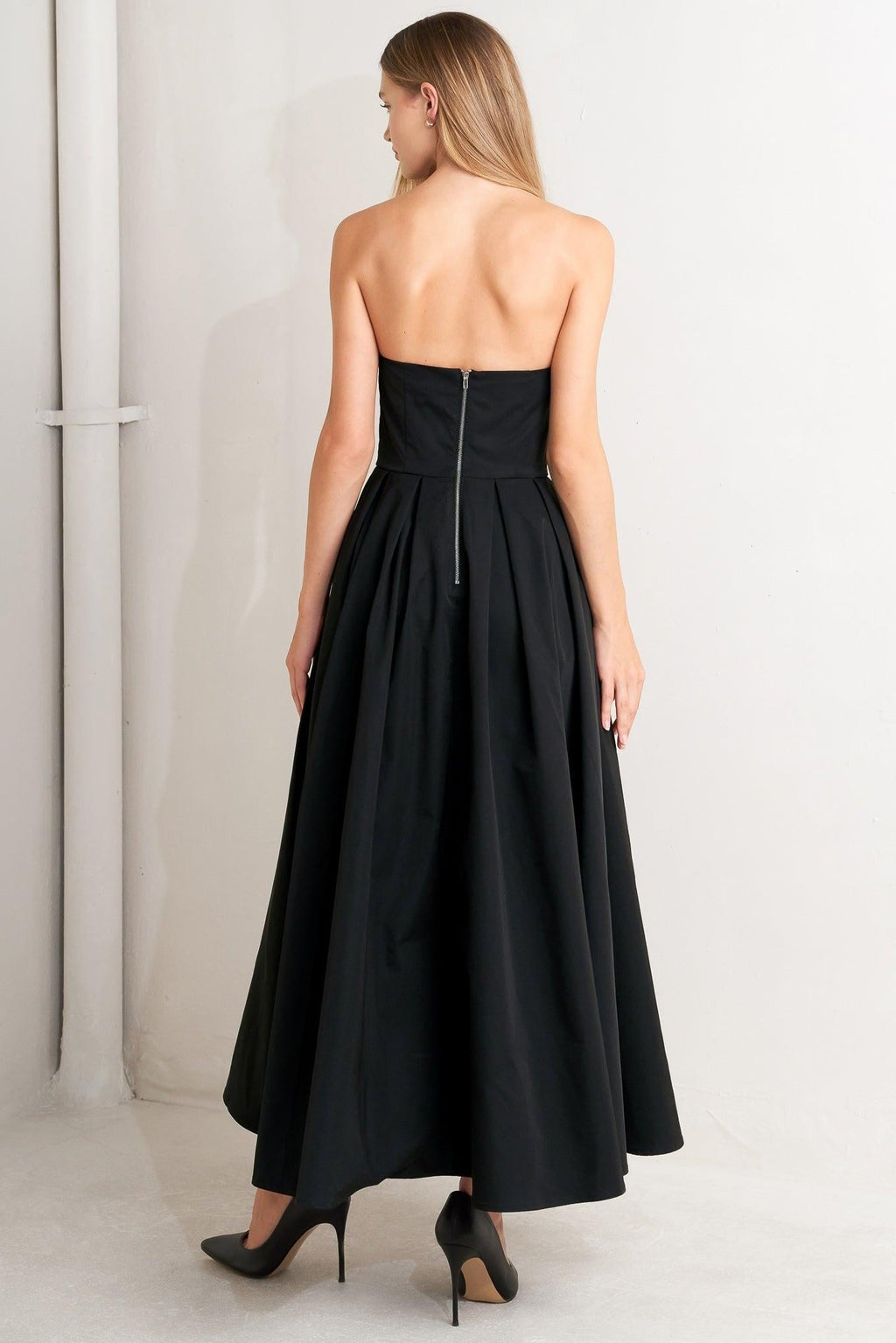 GALA NOIR WOVEN MIDI DRESS Flying Tomato