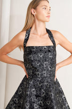 MYSTIC HOUR WOVEN JACQUARD MINI DRESS Flying Tomato