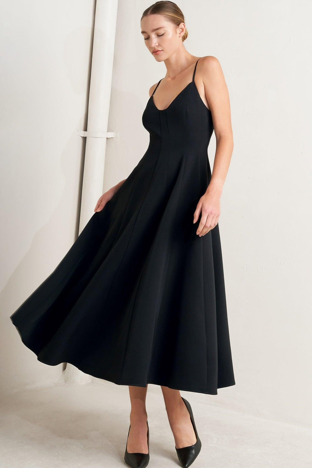PURE INTENTION WOVEN MIDI DRESS Flying Tomato
