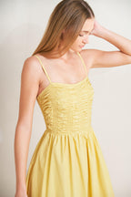 LEMON KISS WOVEN MIDI DRESS Flying Tomato