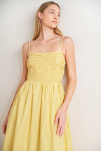 LEMON KISS WOVEN MIDI DRESS Flying Tomato