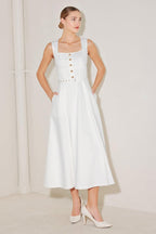 SUMMER SOCIAL WOVEN MIDI DRESS Flying Tomato