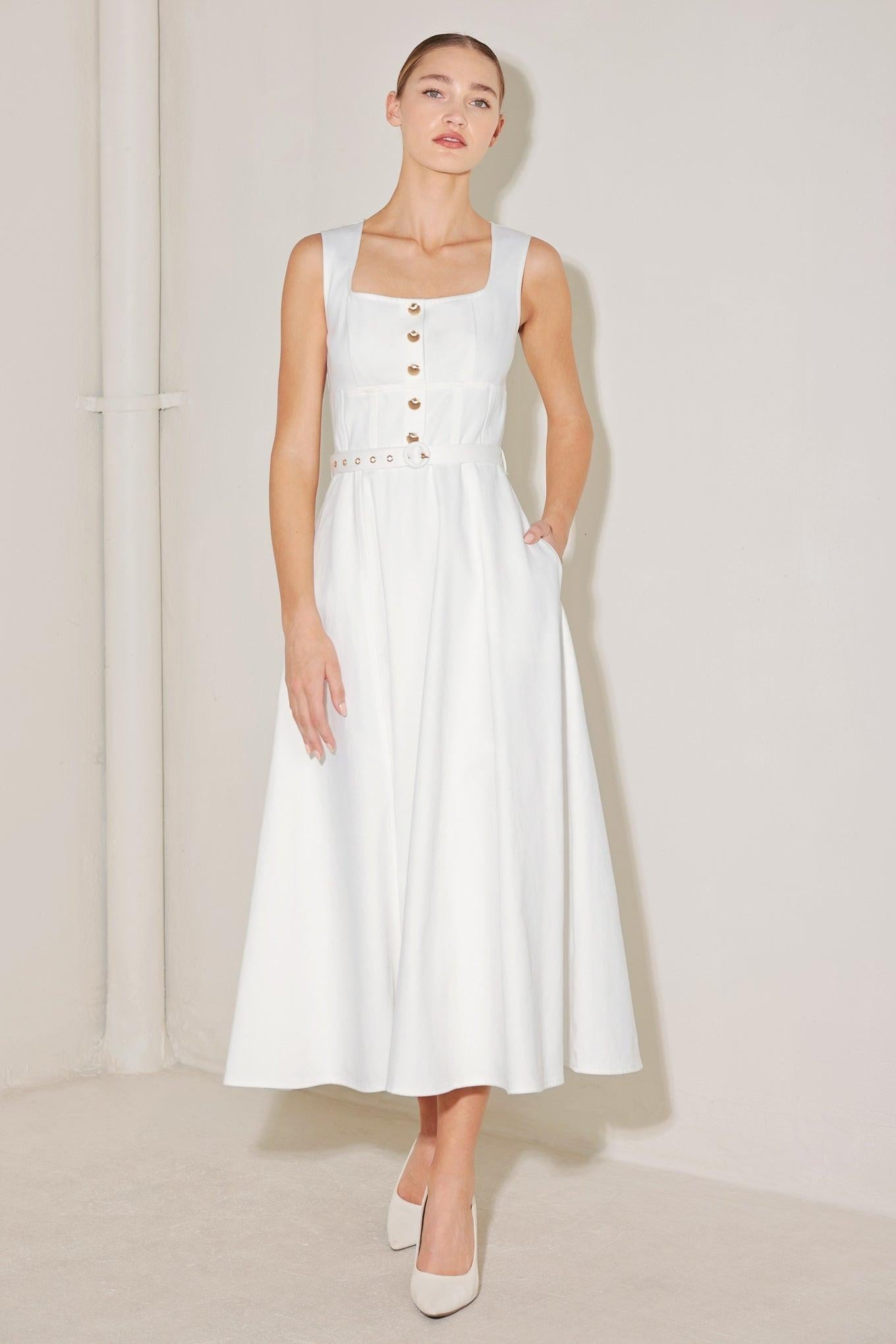 SUMMER SOCIAL WOVEN MIDI DRESS Flying Tomato