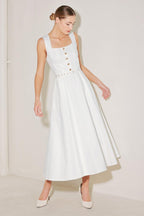 SUMMER SOCIAL WOVEN MIDI DRESS Flying Tomato