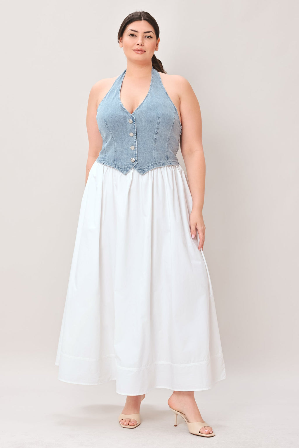 CITY TO COAST WOVEN MIDI DRESS Flying Tomato