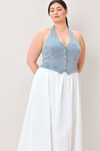 CITY TO COAST WOVEN MIDI DRESS Flying Tomato