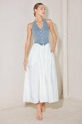 CITY TO COAST WOVEN MIDI DRESS Flying Tomato