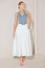 CITY TO COAST WOVEN MIDI DRESS Flying Tomato
