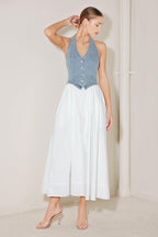 CITY TO COAST WOVEN MIDI DRESS Flying Tomato