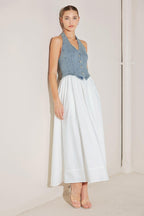 CITY TO COAST WOVEN MIDI DRESS Flying Tomato