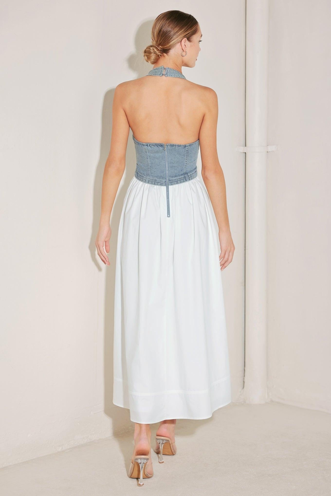 CITY TO COAST WOVEN MIDI DRESS Flying Tomato