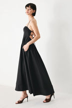 PURE LINE WOVEN MIDI DRESS Flying Tomato