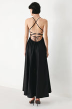 PURE LINE WOVEN MIDI DRESS Flying Tomato