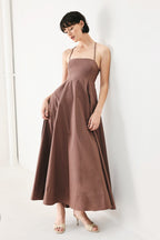 PURE LINE WOVEN MIDI DRESS Flying Tomato
