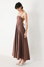 PURE LINE WOVEN MIDI DRESS Flying Tomato